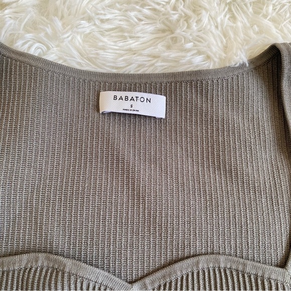 Aritzia Babaton Sculpt Knit Sweetheart Longsleeve - Picture 5 of 8